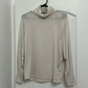 Express Cowl/Turtleneck Sweater in Cream